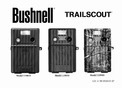 Mode d'emploi BUSHNELL TRAIL SCOUT 119905