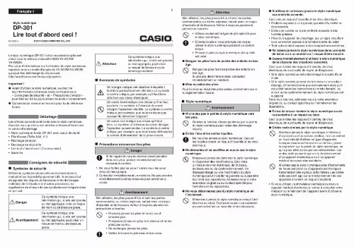 Mode d'emploi CALOR DP-301