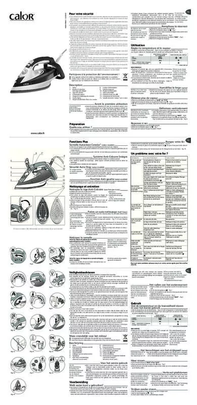 Mode d'emploi CALOR FV5351C0