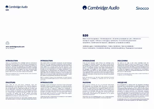 Mode d'emploi CAMBRIDGE AUDIO S20