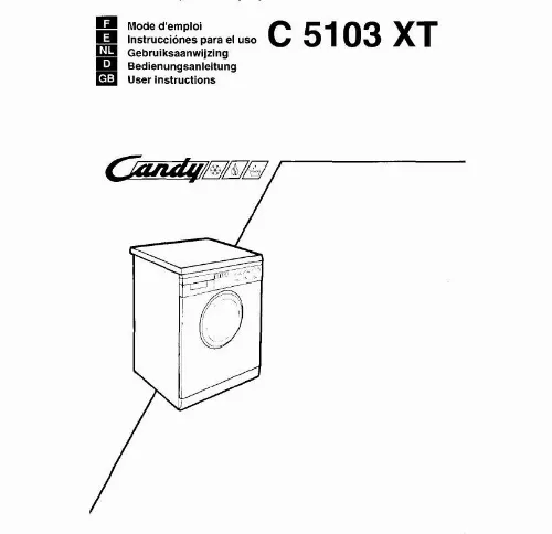 Mode d'emploi CANDY C 5103 XT