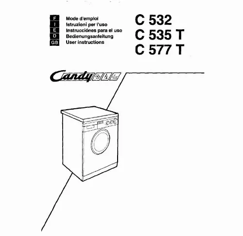 Mode d'emploi CANDY C535T