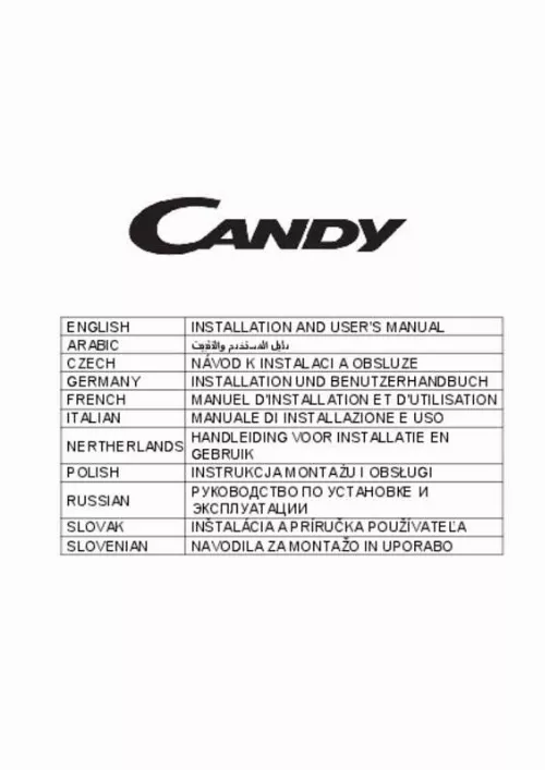 Mode d'emploi CANDY CBG625