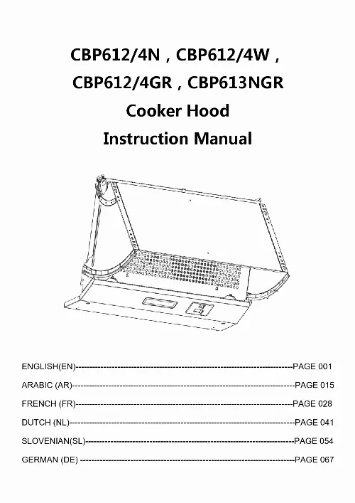 Mode d'emploi CANDY CBP612/4W