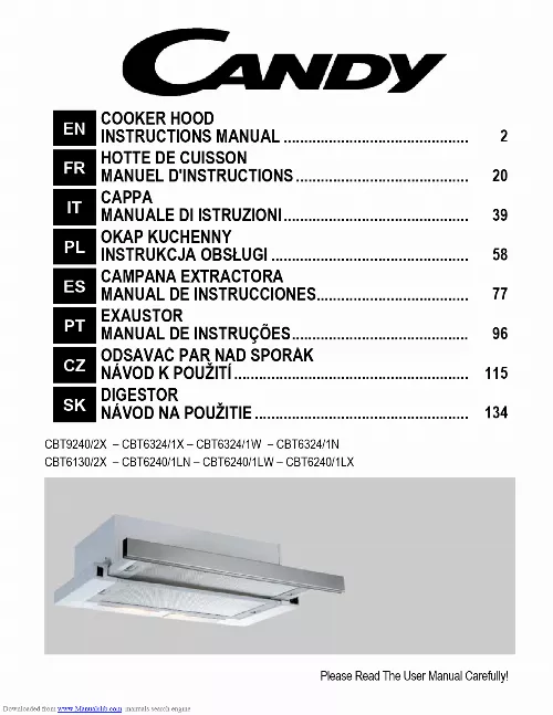 Mode d'emploi CANDY CBT9240X