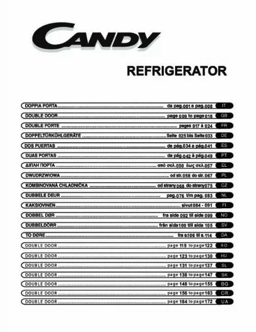 Mode d'emploi CANDY CCDS5172WH