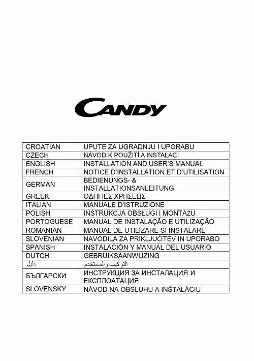 Mode d'emploi CANDY CCE116/1