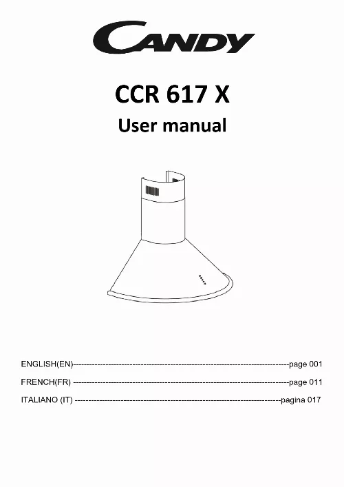 Mode d'emploi CANDY CCR617X