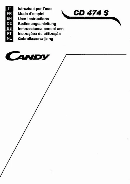 Mode d'emploi CANDY CD474SR