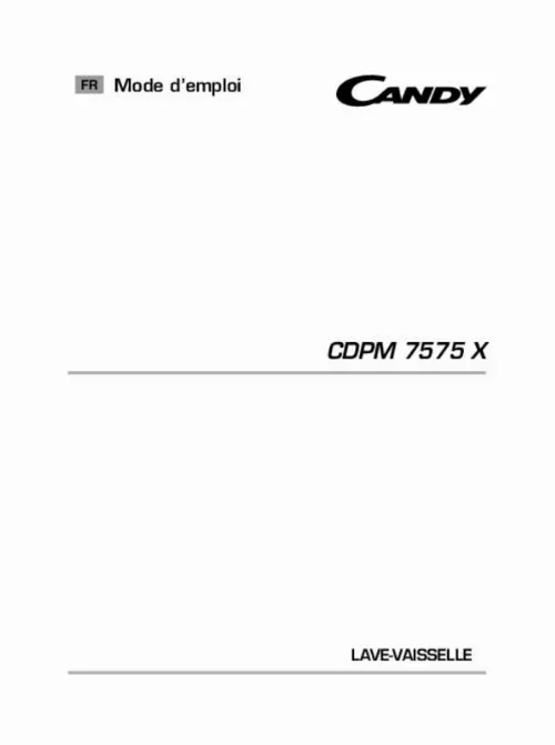 Mode d'emploi CANDY CDPM 7575X