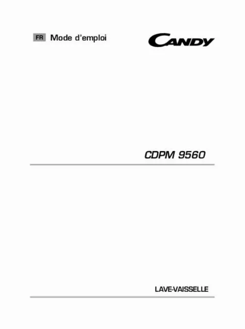 Mode d'emploi CANDY CDPM 9560-47