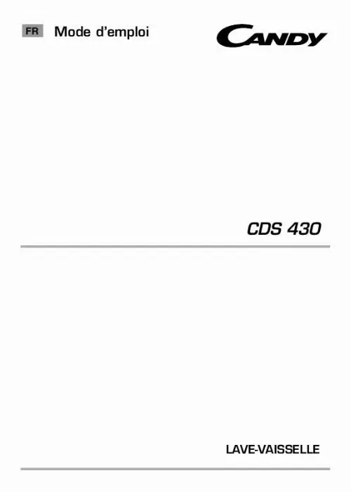 Mode d'emploi CANDY CDS 430W-47