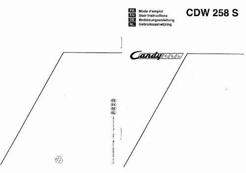 Mode d'emploi CANDY CDW 258