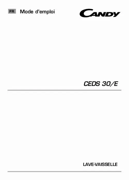 Mode d'emploi CANDY CEDS 30X/E-47