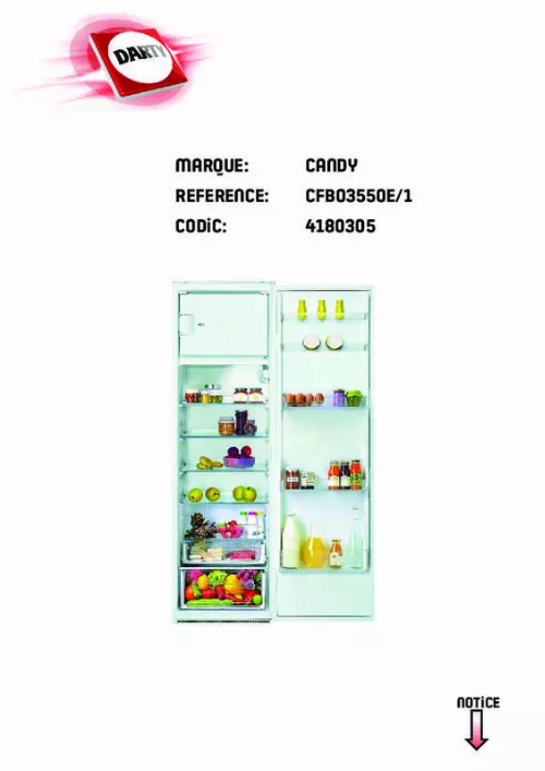 Mode d'emploi CANDY CFBO3550E1