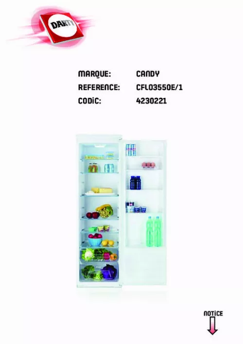 Mode d'emploi CANDY CFLO3550E1