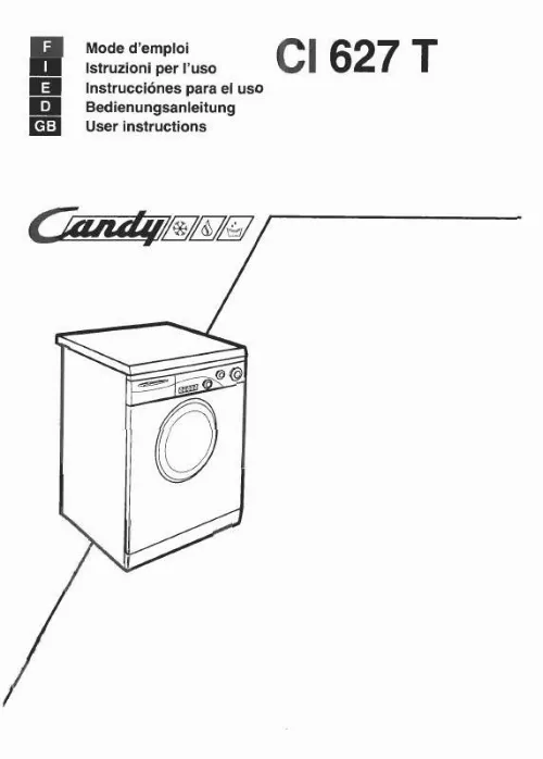 Mode d'emploi CANDY CI627T