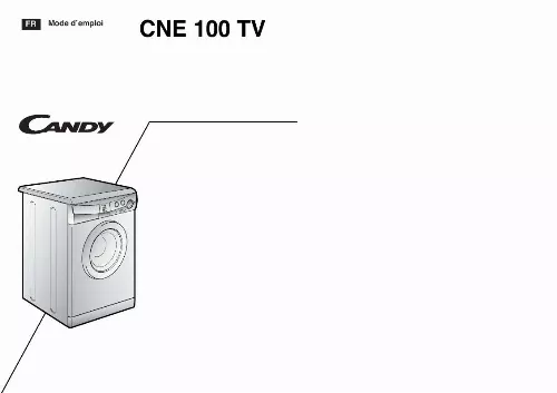 Mode d'emploi CANDY CNE 100 TV