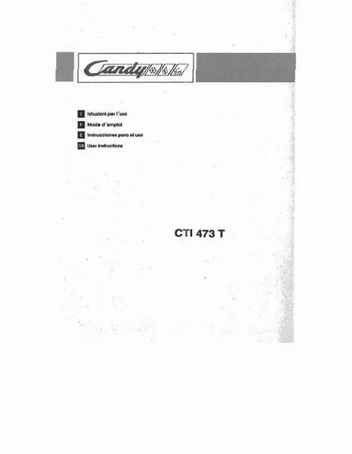 Mode d'emploi CANDY CTI473T