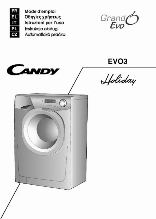 Mode d'emploi CANDY EVO3 1052D