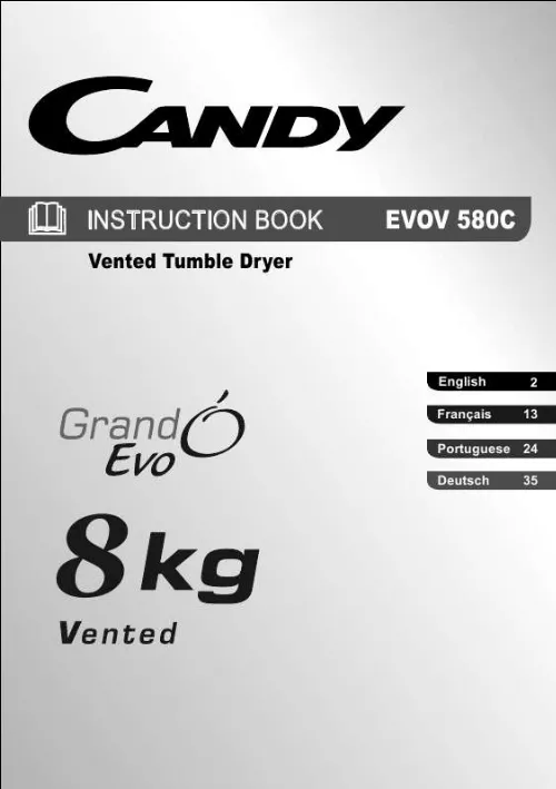 Mode d'emploi CANDY EVOV 570C-S