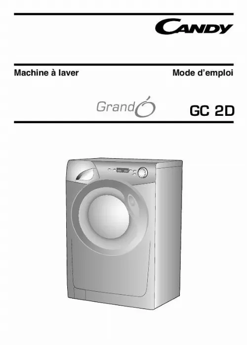 Mode d'emploi CANDY GC 1742D/1-47