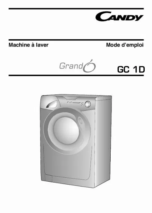 Mode d'emploi CANDY GC1361D