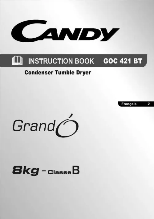 Mode d'emploi CANDY GOC421 BT