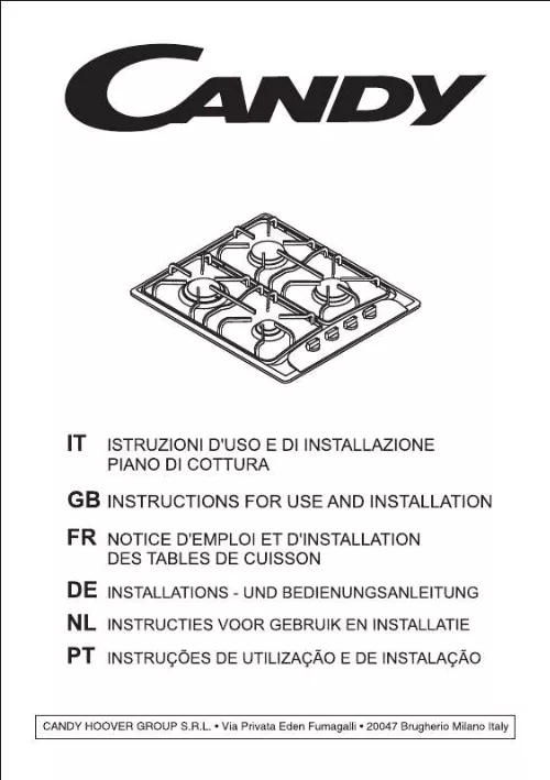 Mode d'emploi CANDY PL 40 AW GH