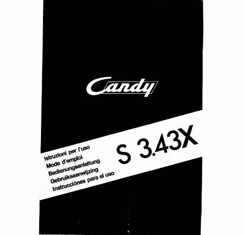 Mode d'emploi CANDY S 3.43X