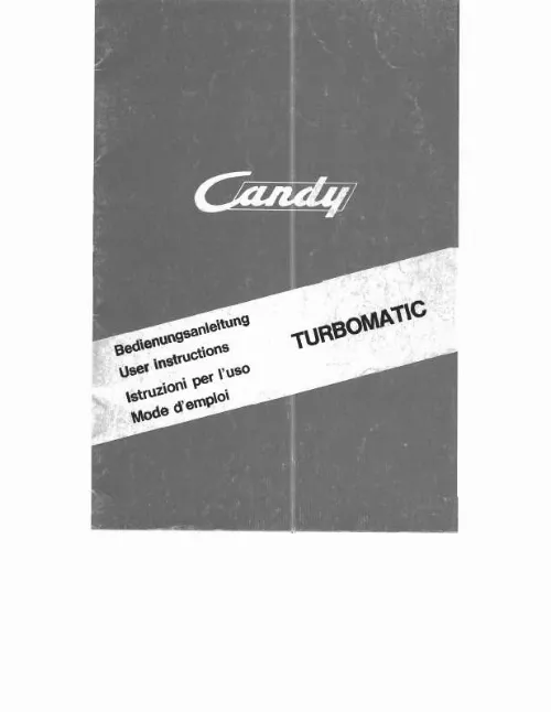 Mode d'emploi CANDY TURBO 27