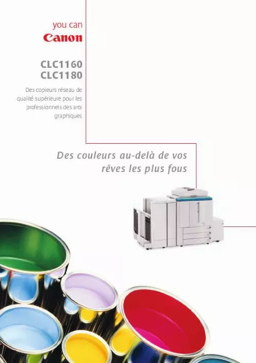 Mode d'emploi CANON CLC 1180