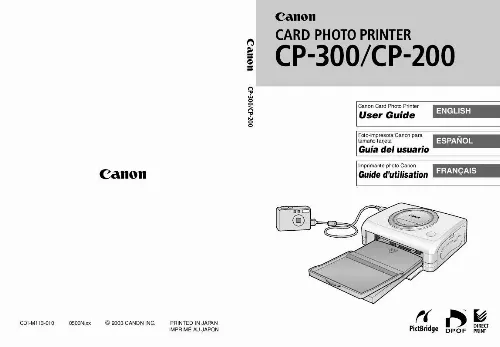 Mode d'emploi CANON CP-200