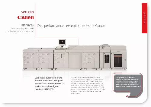 Mode d'emploi CANON IR 150 VPE