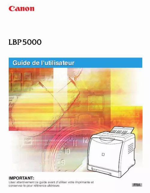 Mode d'emploi CANON LASERSHOT LBP5000