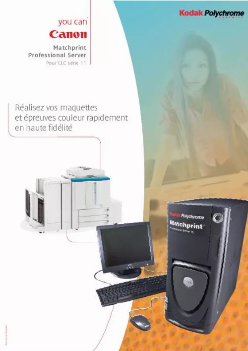 Mode d'emploi CANON MATCHPRINT