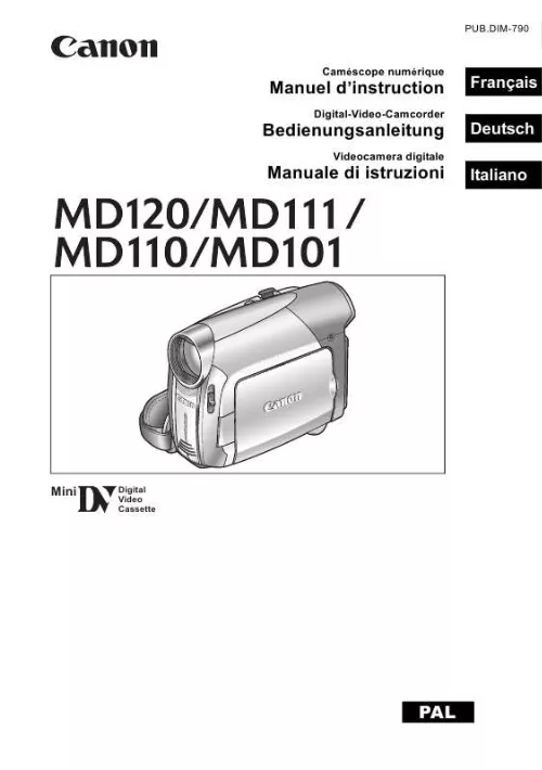 Mode d'emploi CANON MD111