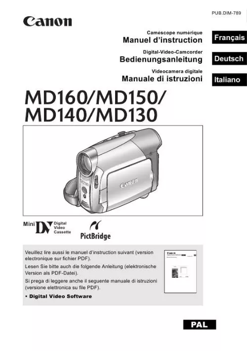 Mode d'emploi CANON MD140