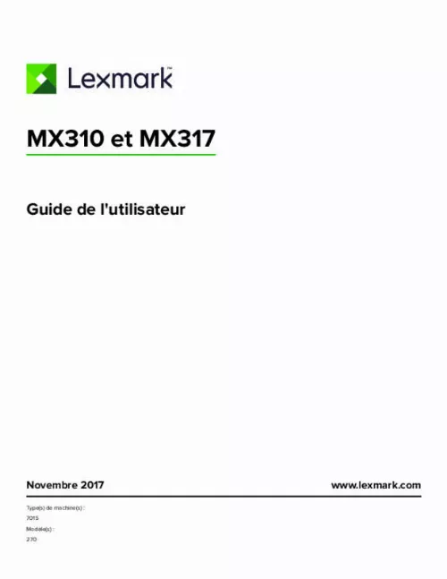 Mode d'emploi CANON MX317DN