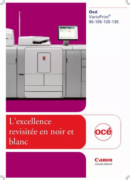 Mode d'emploi CANON OCE VARIOPRINT 135