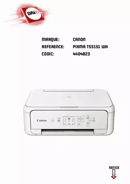 Mode d'emploi CANON PIXMA TS5151