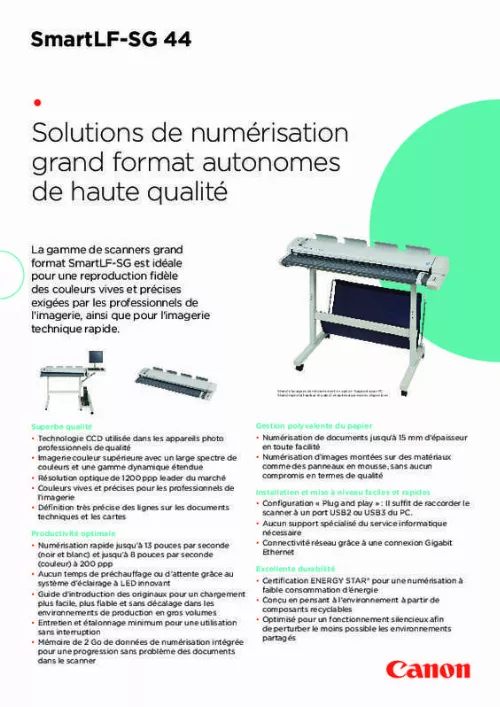 Mode d'emploi CANON SMARTLF-SG 44