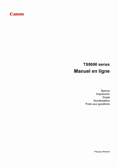 Mode d'emploi CANON TS5355A