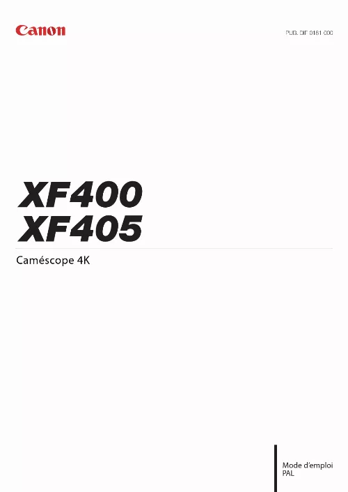 Mode d'emploi CANON XF405