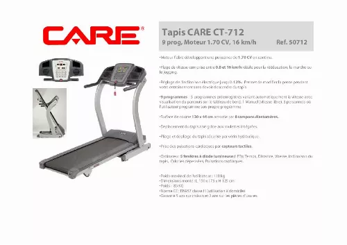 Mode d'emploi CARE FITNESS CT-712