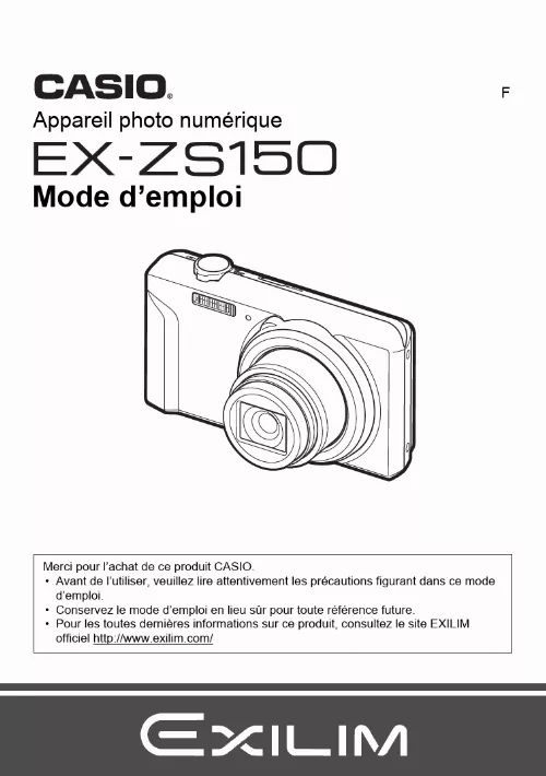 Mode d'emploi CASIO EXILIM EX ZS 150