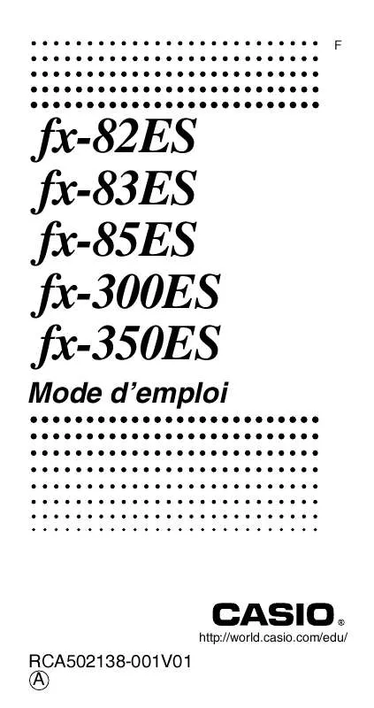 Mode d'emploi CASIO FX-350ES
