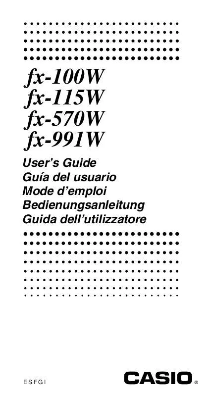 Mode d'emploi CASIO FX-570W