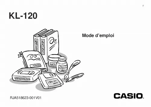 Mode d'emploi CASIO KL-120