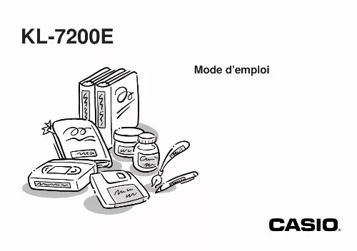Mode d'emploi CASIO KL-7200E